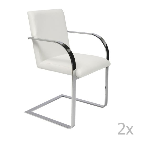 2 baltų kėdžių rinkinys "Kare Design Candodo
