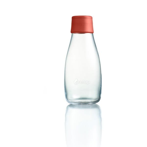 Tamsiai oranžinis ReTap stiklinis butelis su neribota garantija, 300 ml