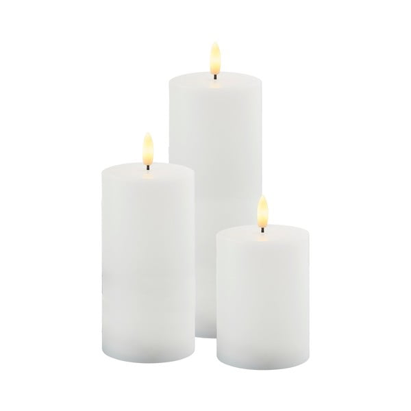 Lauko LED žvakės 3 vnt. (aukštis 20 cm) Sille – Sirius