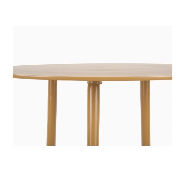 Geltonos spalvos metalinis šoninis staliukas Leitmotiv Supreme, ø 42,5 cm-image-2
