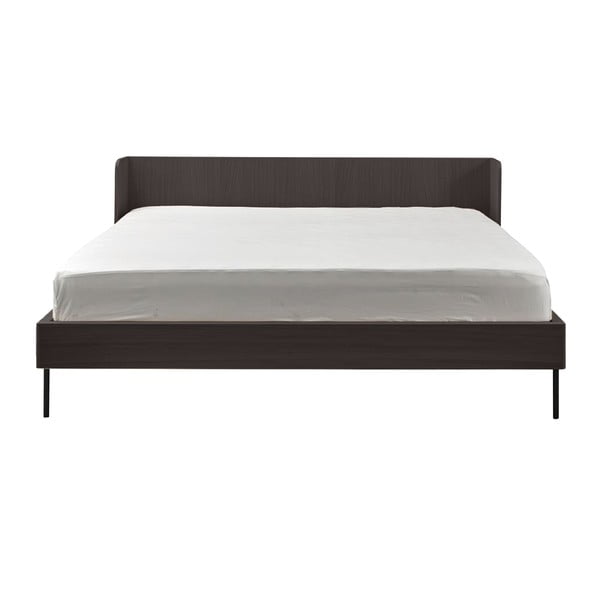 Dvigulė lova juodos spalvos iš ąžuolo 180x200 cm Wrap – Bonami Selection