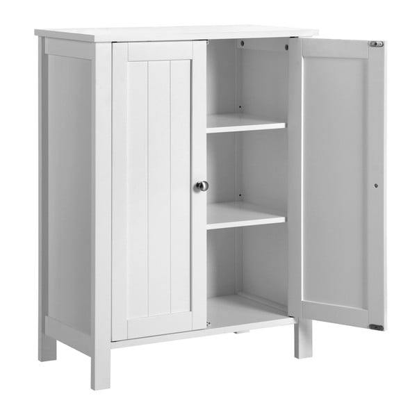 Balta vonios kambario spintelė su durelėmis Songmics, plotis 60 cm-image-4