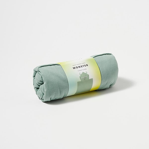 Žalias vaikiškas paplūdimio rankšluostis su gobtuvu Sunnylife Monster, 3-6 metai-image-3