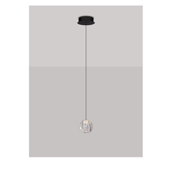 Matinės juodos spalvos iš metalo kabantis šviestuvas LED su pritemdymo funkcija ø 10 cm su gaubtu iš akrilo stiklo Ifos – Nova Luce-image-3