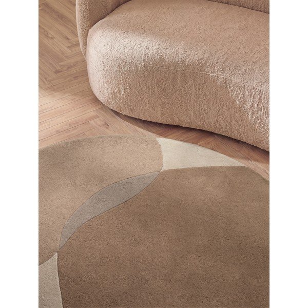 Smėlio spalvos iš vilnos apvalios formos kilimas ø 200 cm Ovia – Villeroy&Boch-image-4