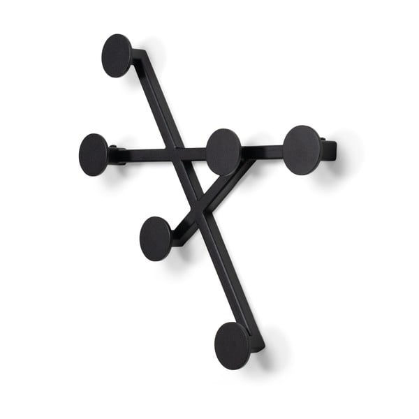 Sieninė lentyna iš metalo juodos spalvos Bottoni – Spinder Design-image-2