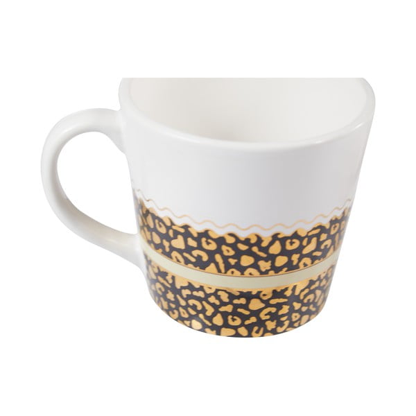 Puodeliai baltos spalvos/auksinės spalvos iš akmens masės 2 vnt. 300 ml London – Premier Housewares-image-1