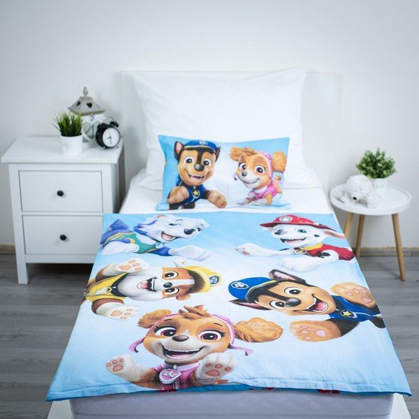 Iš medvilnės vaikiška patalynė vaikiškai lovai 100x135 cm Paw Patrol – Jerry Fabrics-image-1