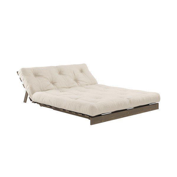 Sulankstoma sofa smėlio spalvos/kreminės spalvos 140 cm Roots – Karup Design-image-4