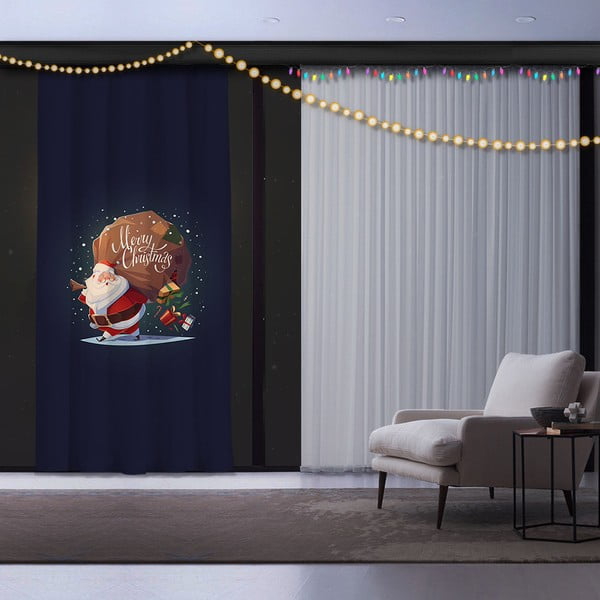 Kalėdinė užuolaida Santa, 140 x 260 cm