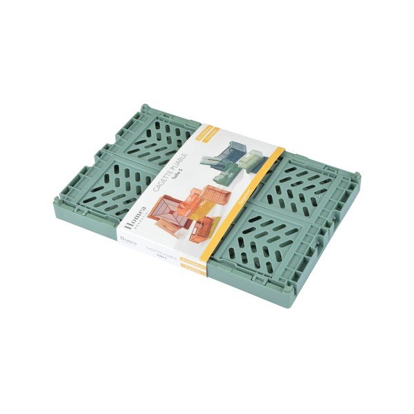 Daiktadėžė iš plastiko šviesiai žalios spalvos 21x14.5x8 cm – Homéa-image-3