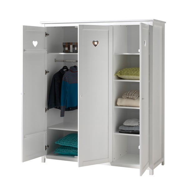 Baltos spalvos vaikiška spinta 159x191x57 cm Amori – Vipack-image-2