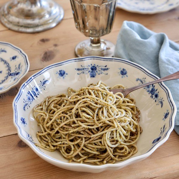 Mėlynos spalvos/smėlio spalvos skirta serviravimui iš akmens masės lėkštė ø 23 cm Vila – Costa Nova-image-1