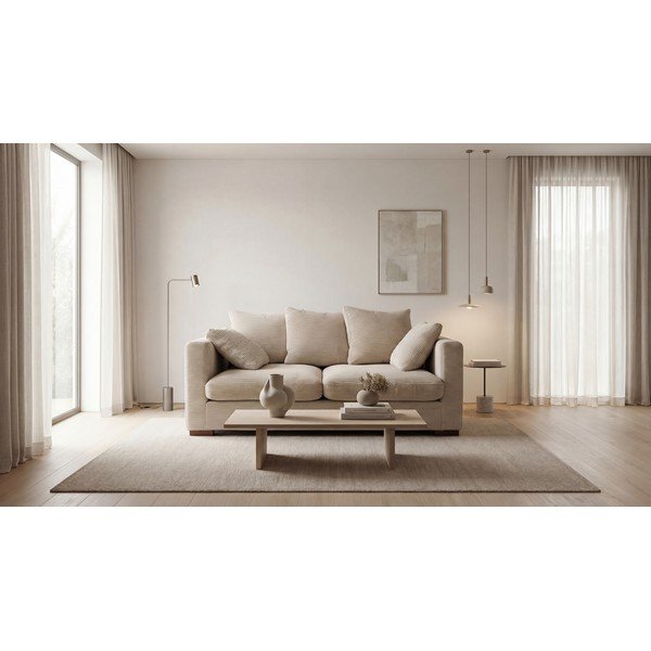 Sofa iš kordinio velveto smėlio spalvos 175 cm Comfy – Scandic-image-1