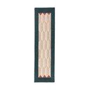 Rankų darbo natūralios spalvos/žalsvai mėlynos spalvos iš vilnos kilimas 60x230 cm Apex Border Wool – Flair Rugs