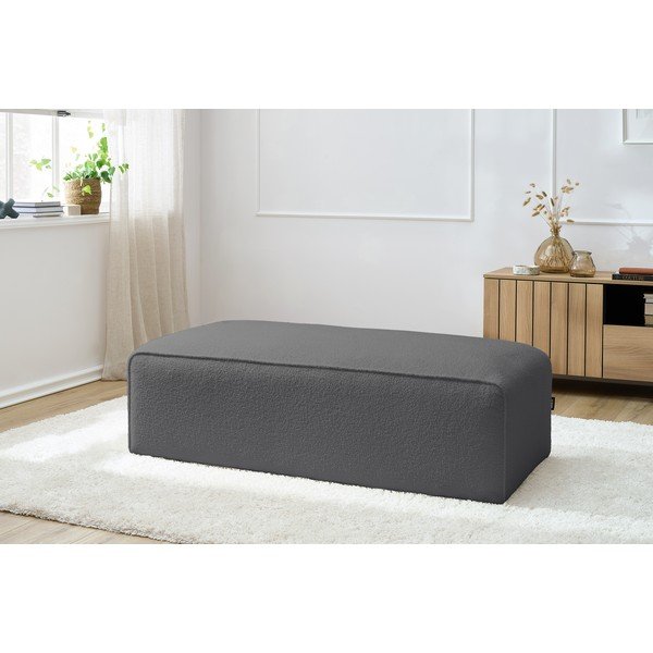 Tamsiai pilkos spalvos iš boucle modulinė taburetė Megeve – Bobochic Paris-image-1