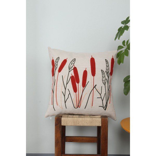 Iš lino dekoratyvinė pagalvėlė 43x43 cm Straw – Mioli Decor-image-1