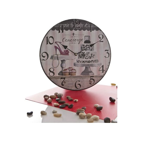 Medinis laikrodis "Concierge", baltas rožinis