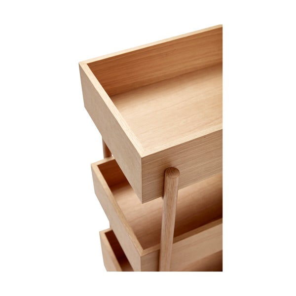 Iš ąžuolo masyvo konsolinis staliukas natūralios spalvos 34x43 cm Stack – Hübsch-image-3
