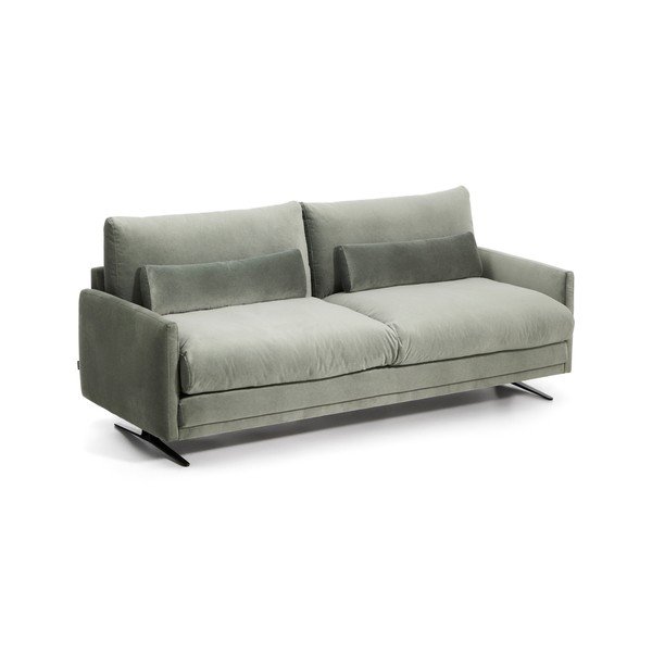 Žalios spalvos sofa iš velveto 210 cm Veliro – Kave Home-image-2