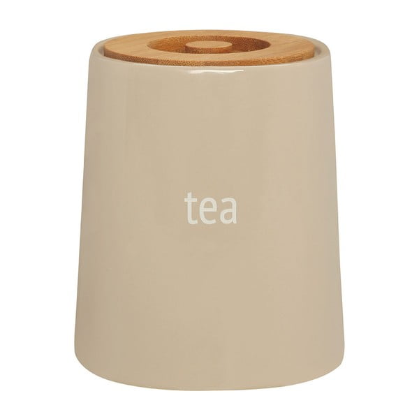 Kreminis arbatos indelis su bambukiniu dangteliu Premier Housewares Fletcher, 800 ml