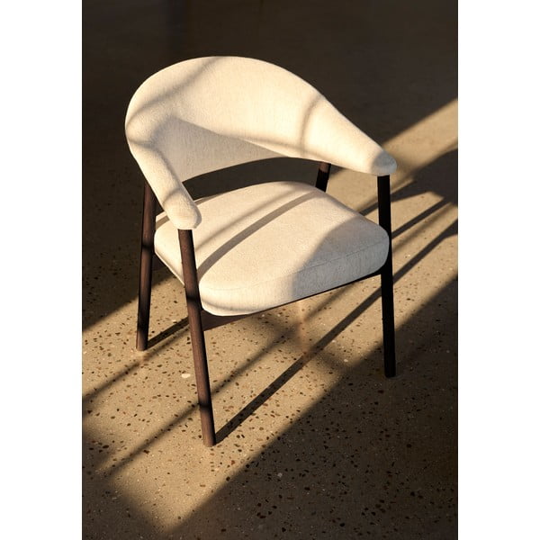 Kreminės spalvos iš ąžuolo masyvo valgomojo kėdžių komplektas su porankiais 2 vnt. Elk – Unique Furniture-image-2