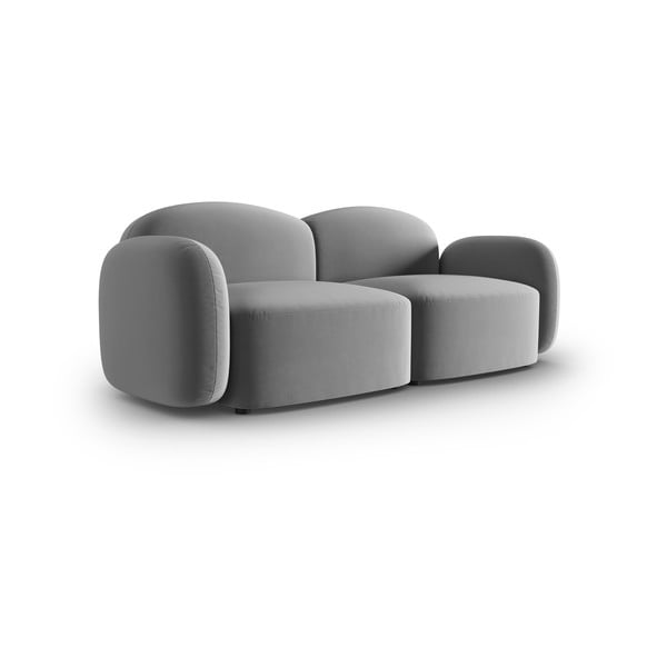 Sofa pilkos spalvos iš velveto 194 cm Blair – Micadoni Home-image-2