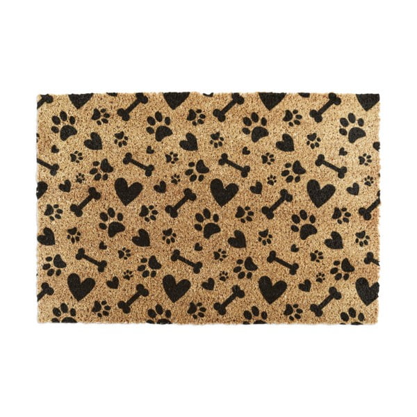 Iš kokoso pluošto grindų kilimėlis 40x60 cm Paws and Bones – Artsy Doormats