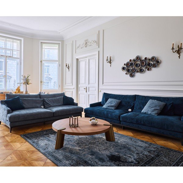 Mėlynos spalvos iš vilnos kilimas 100x180 cm Difida – Agnella-image-1