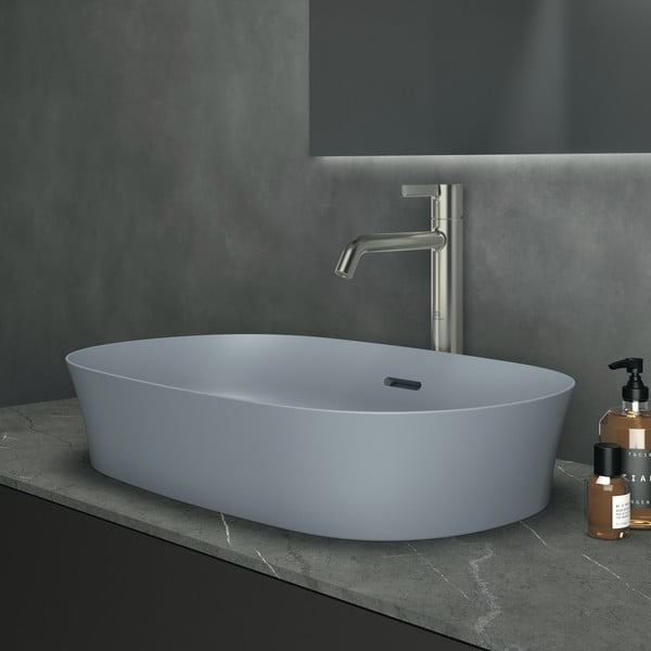 Iš keramikos praustuvas šviesiai mėlynos spalvos 60x38 cm Ipalyss – Ideal Standard-image-1