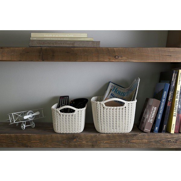 Baltas skalbinių krepšys Curver Knit, 3 l-image-1