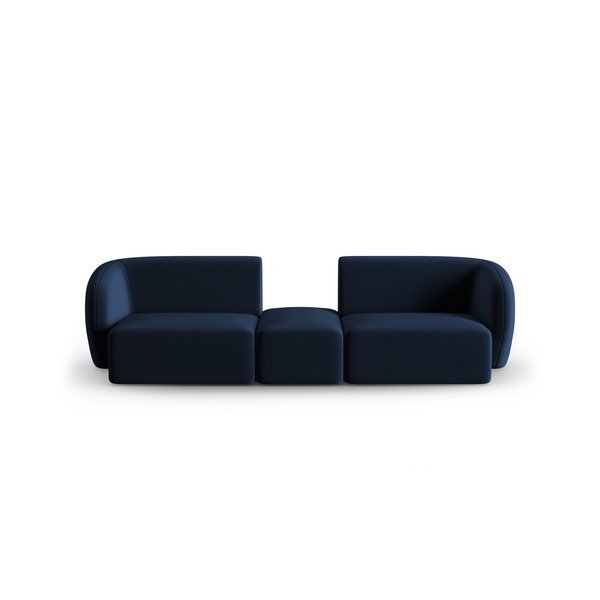 Mėlynos spalvos iš velveto sofa 246 cm Paolo – Milo Casa