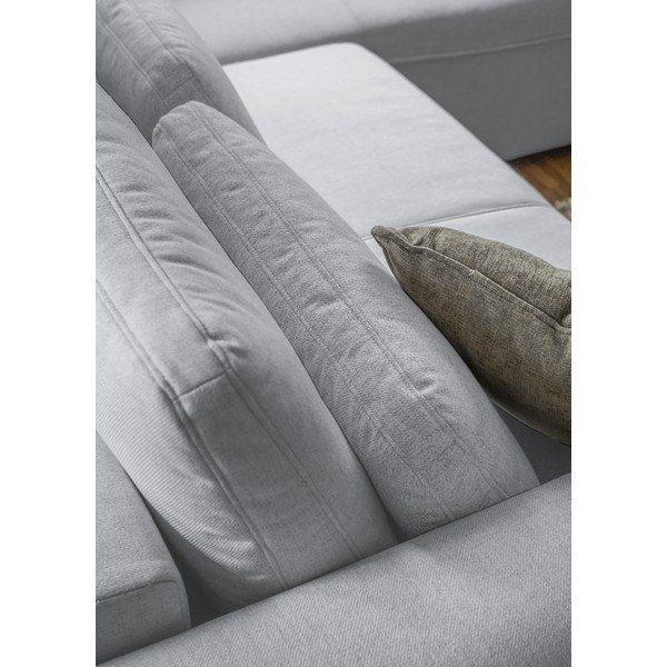 Šviesiai pilka kampinė sofa-lova (modulinė) Homely Tommy - Miuform-image-2