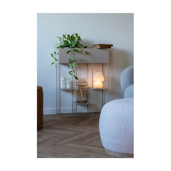 Baltos spalvos stalinis šviestuvas LED (aukštis 19,5 cm) su stiklo gaubtu Alton – House Nordic-image-3