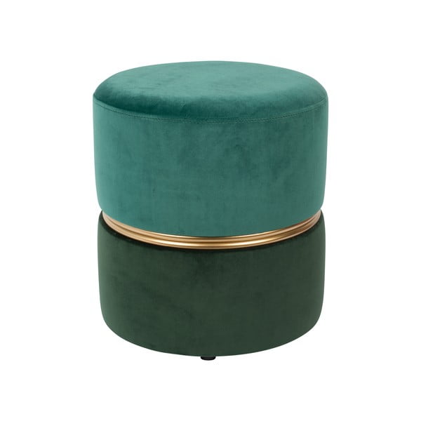 Žalios spalvos/turkio spalvos iš velveto pufas Bubbly – White Label