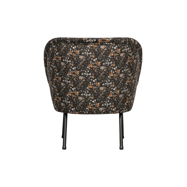 Juodas gėlėtas fotelis BePureHome Vogue-image-4