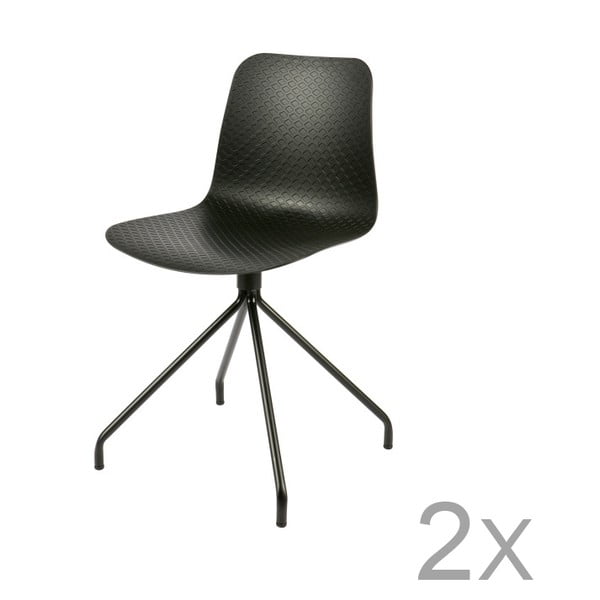 2 juodų kėdžių rinkinys De Eekhoorn Sis