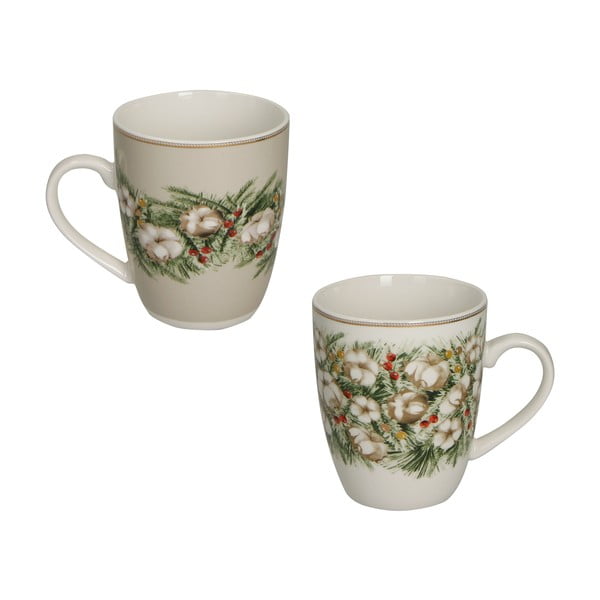 2 porcelianinių puodelių rinkinys su kalėdiniu motyvu Brandani Mug Batuffoli