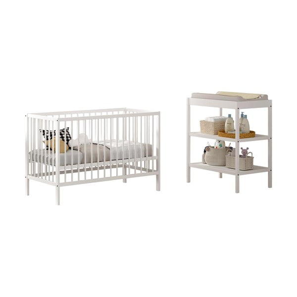 Iš buko masyvo vaikiškų baldų komplektas 2 vnt. Dino – Vipack