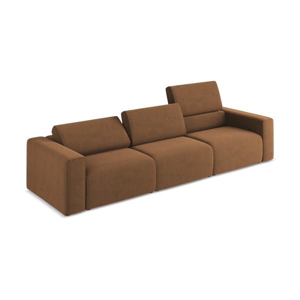 Rudos spalvos sofa 314 cm Kalea – Makamii-image-1