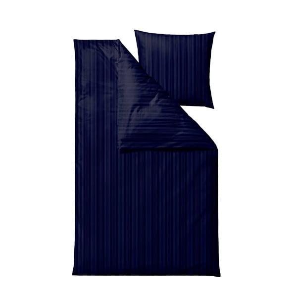 Tamsiai mėlynos spalvos iš damasko viengulė/itin ilga patalynė 140x220 cm Noble – Södahl