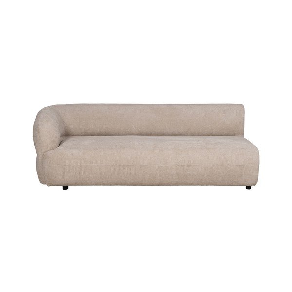 Smėlio spalvos iš šenilinio audinio sofa su kairiuoju kampu 199 cm Minimal – Ixia