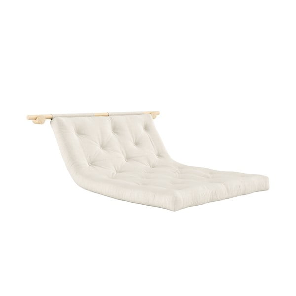 Natūralios spalvos iš lino sulankstoma sofa 135 cm Hooked – Karup Design-image-3
