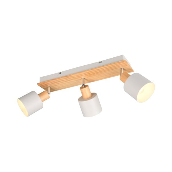 Taškinis šviestuvas baltos spalvos/natūralios spalvos ø 9 cm Shanti – Trio-image-3
