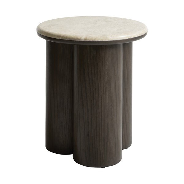 Su marmuriniu stalviršiu apvalios formos šoninis stalas ø 45 cm Piazze – Unique Furniture