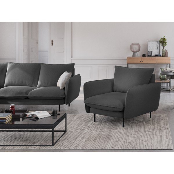 Tamsiai pilkas krėslas Cosmopolitan Design Vienna-image-1