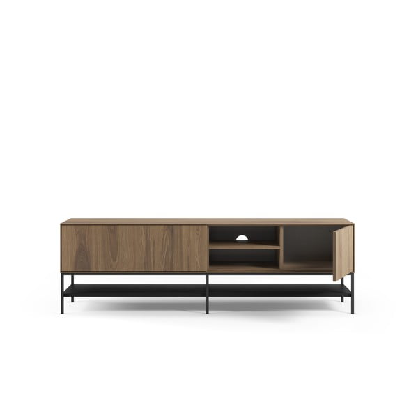 Natūralios spalvos TV spintelė iš ąžuolo 180x55x35 cm Amira – Marckeric-image-3