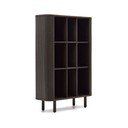 Tamsiai rudos spalvos spintelė iš uosio su stumdomomis durimis 110x160x40 cm Mailen – Kave Home