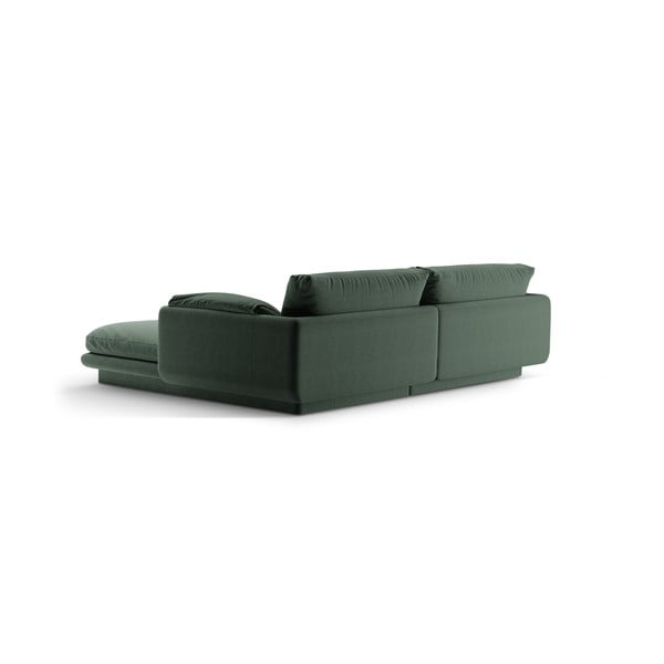 Kampinė sofa tamsiai žalios spalvos (su kairiuoju kampu) Torino – Micadoni Home-image-3