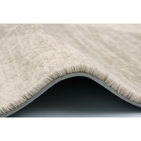 Smėlio spalvos iš vilnos kilimas 133x190 cm Agnus Checkered – Agnella-image-3